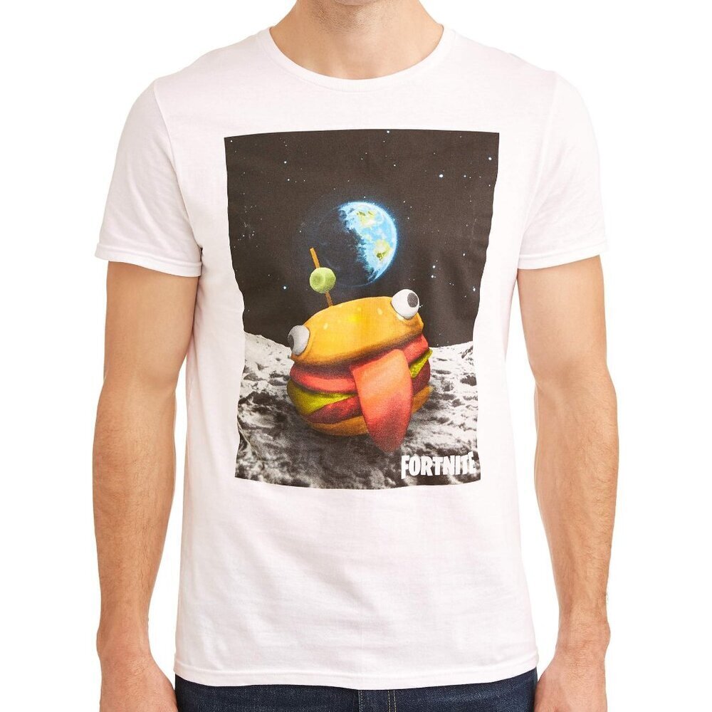 Fortnite Men's "Burger Space" Short Sleeve Graphic T-Shirt, Size Large